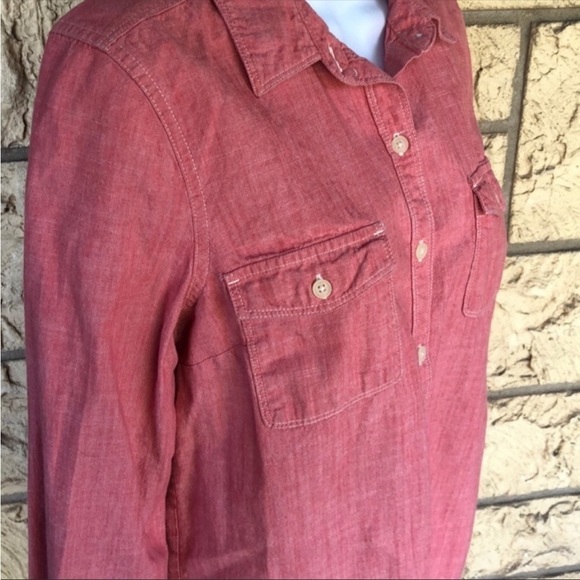 Old navy button up light pink Top Western Size Small - Picture 8 of 11